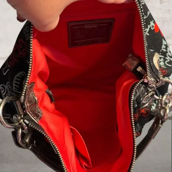 Coach Black and Red Shoulder Bag - Picture 10 of 10